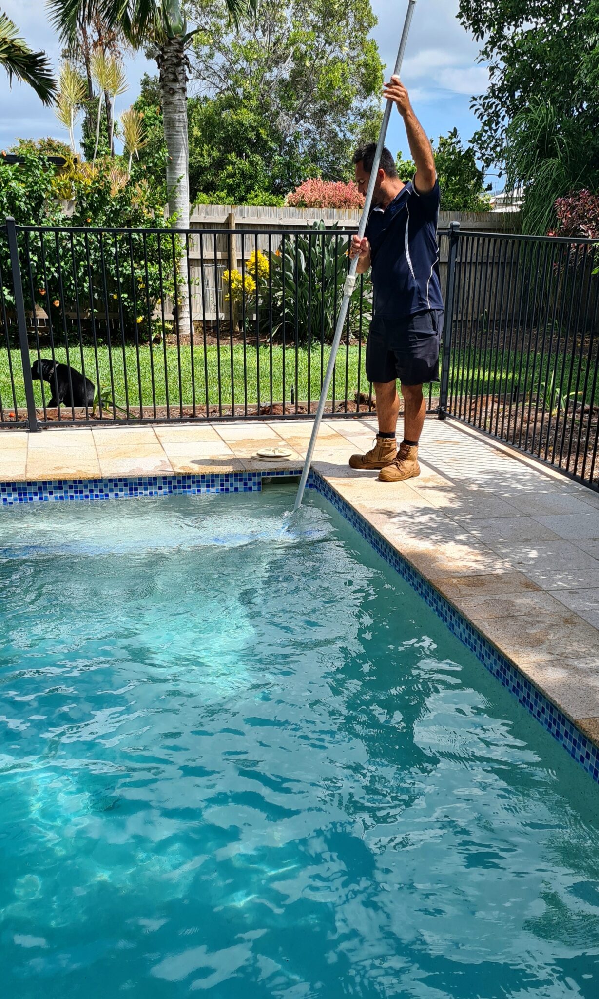 Routine pool servicing